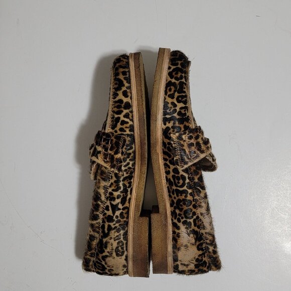 NEW Golden Goose Jerry Calf Hair Penny Loafer Womens 12 Leopard Contemporary - Picture 3 of 9